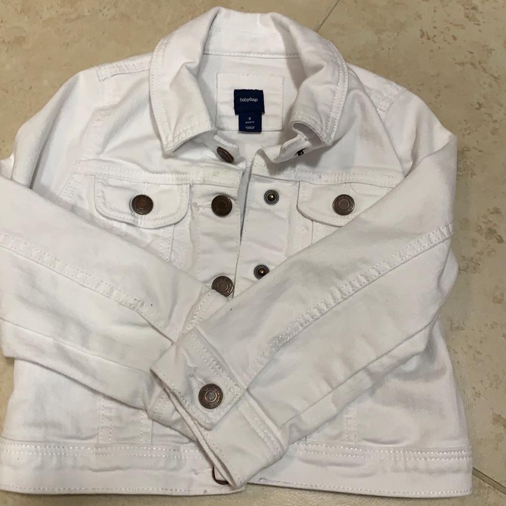 Gap white jean jacket - 3t